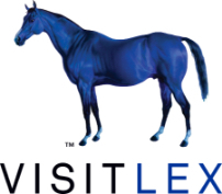 Blue horse over the text VisitLex
